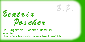 beatrix poscher business card